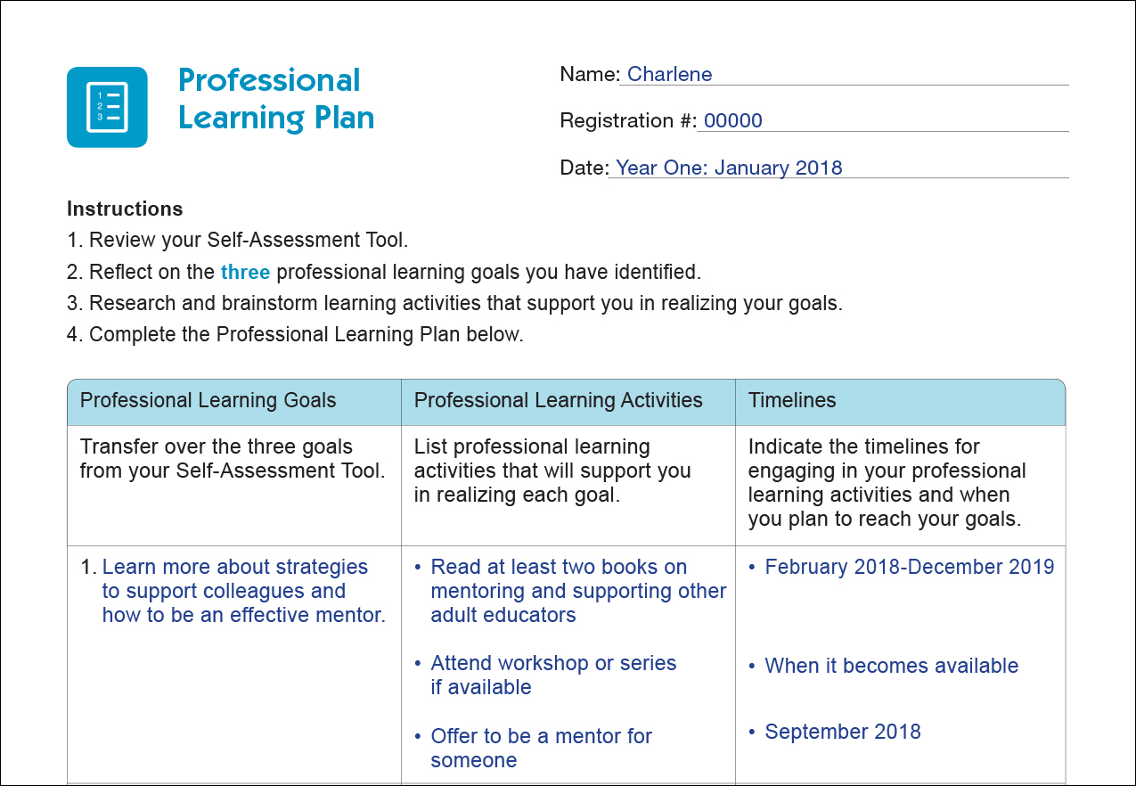 Professional Learning Plan