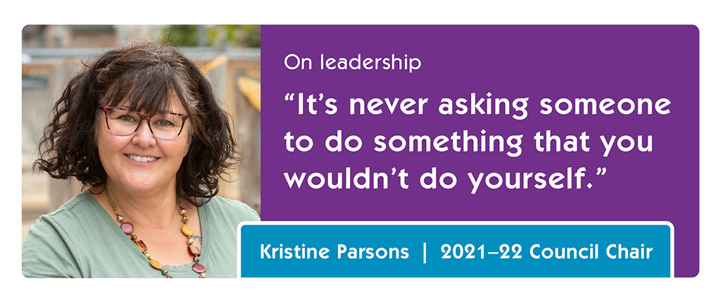 Kristine Parsons on leadership: “It’s never asking someone to do something that you wouldn’t do yourself.”