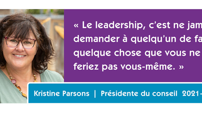 Kristine Parsons EPEI: « Le leadership, c’est ne jamais demander à quelqu’un de faire quelque chose que vous ne feriez pas vous-même. »