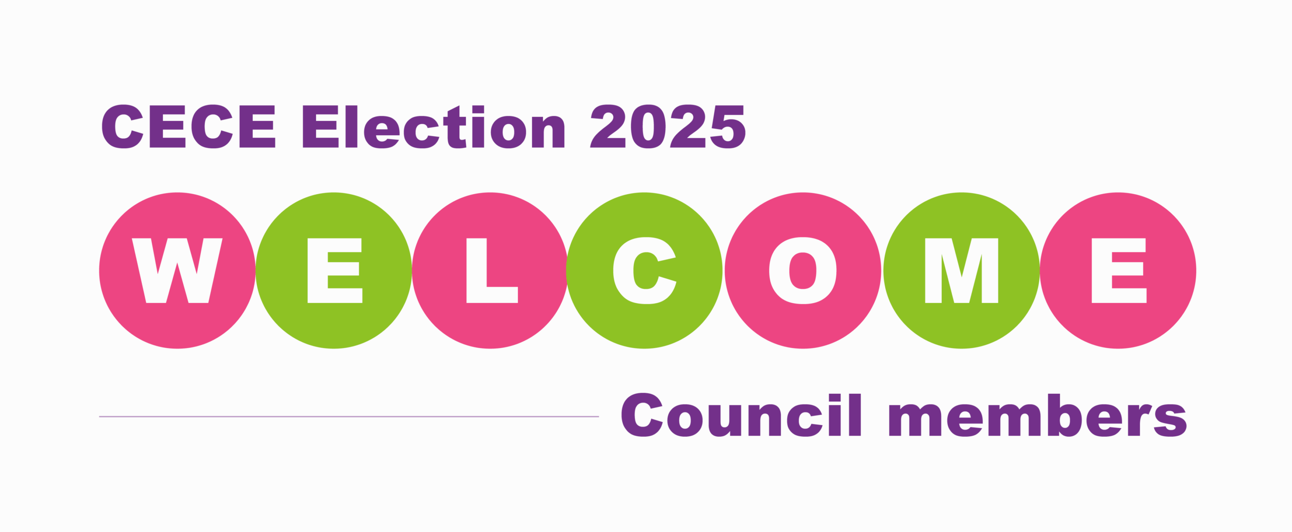 Image text reads “CECE Election Results 2025. Welcome Council Members”