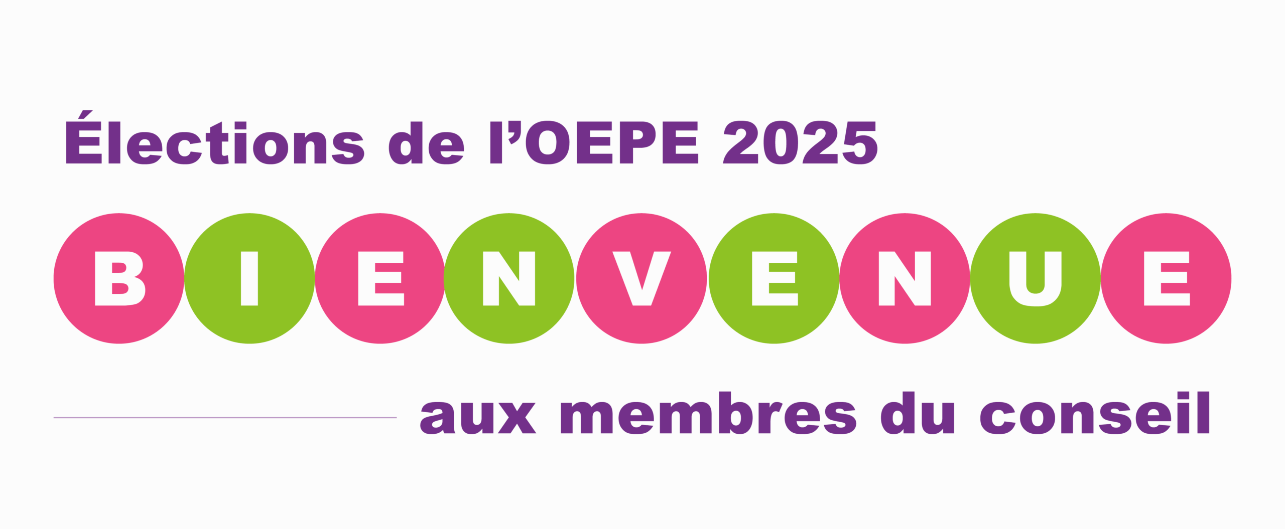 Image illustrée avec le texte suivant : Résultats des élections 2025. Bienvenue aux membres du conseil.