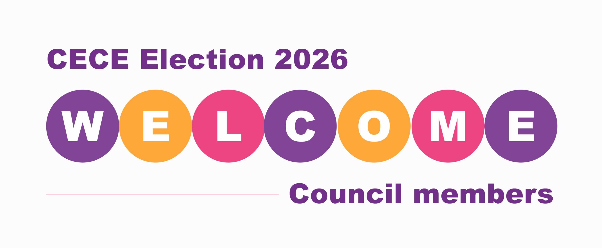 The word “Welcome” is shown in coloured circles